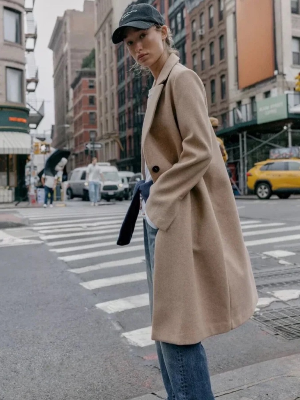 Zara Women's Single-Button Camel Trench Coat Lightweight Tan Pockets Size M